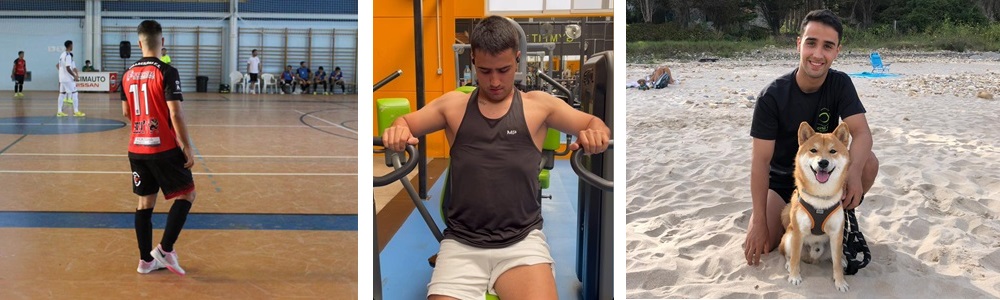 Javier haciendo deporte