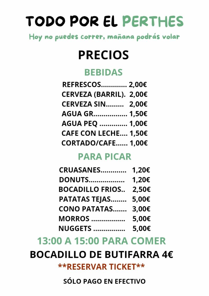 Cartel precios - jornada solidaria ASFAPE Barcelona 2025