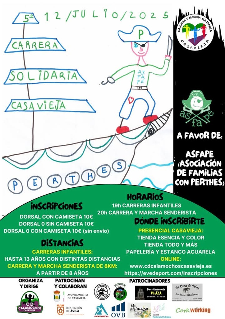cartel carrera solidaria en Casavieja (Ävila) 2025