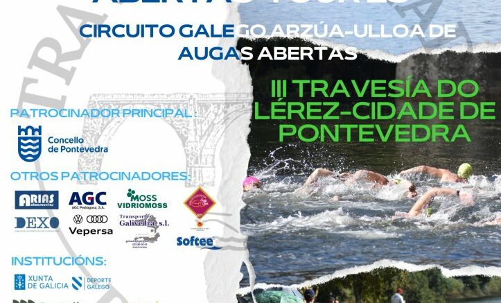 Travesía a nado en el río Lerez, ría de Pontevedra