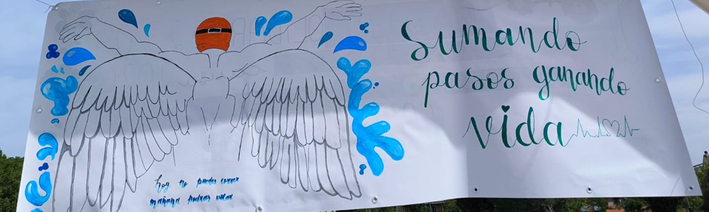 Los alumnos del IES La Vega del Jarama hicieron las pancartas por el Perthes